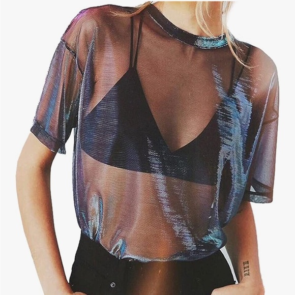 Sheer Iridescent Top - Picture 1 of 4